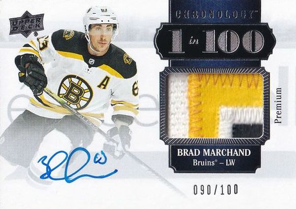 AUTO patch karta BRAD MARCHAND 19-20 Chronology 1 in 100 /100